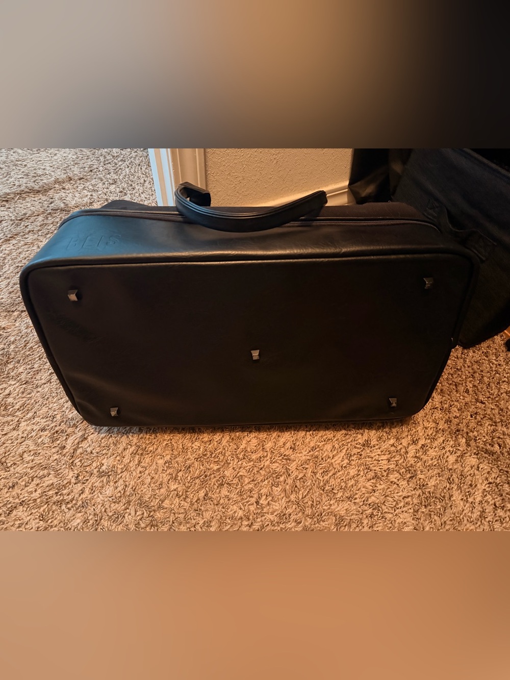 BEIS Black Travel Tote with Leather Accents - Picture 2 of 4